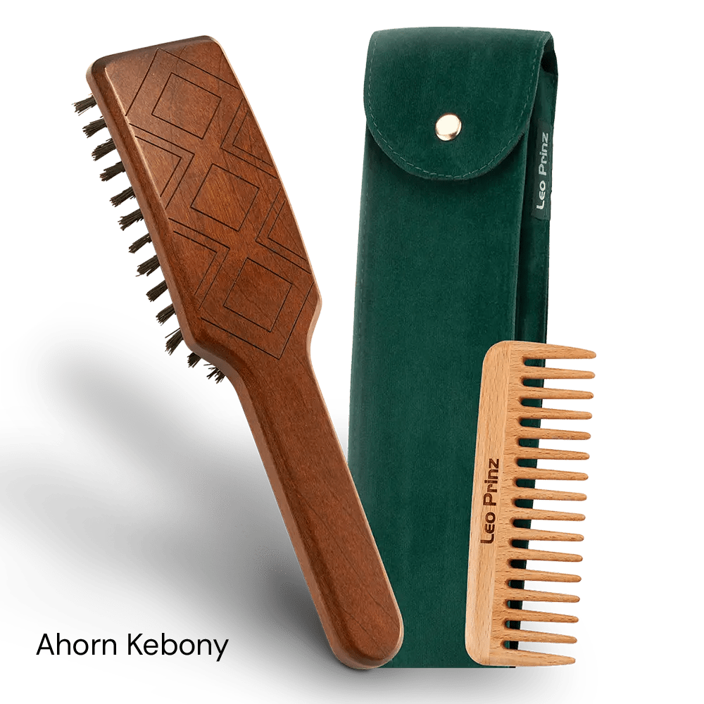 Natural Hair Brush mit handeingezogenen Wildschweinborsten
