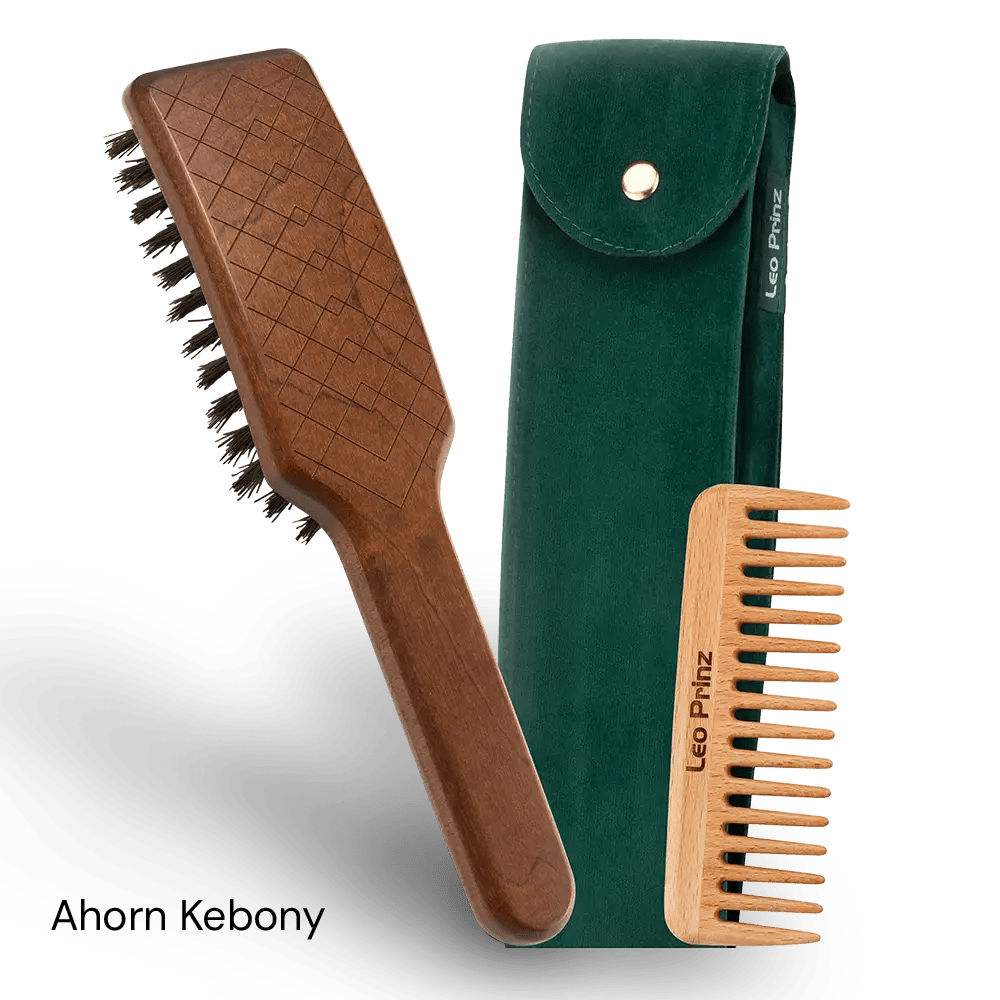 Natural Hair Brush mit handeingezogenen Wildschweinborsten