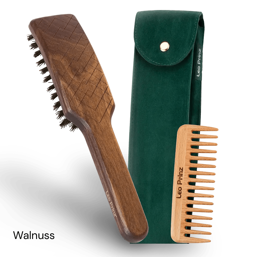 Natural Hair Brush mit handeingezogenen Wildschweinborsten