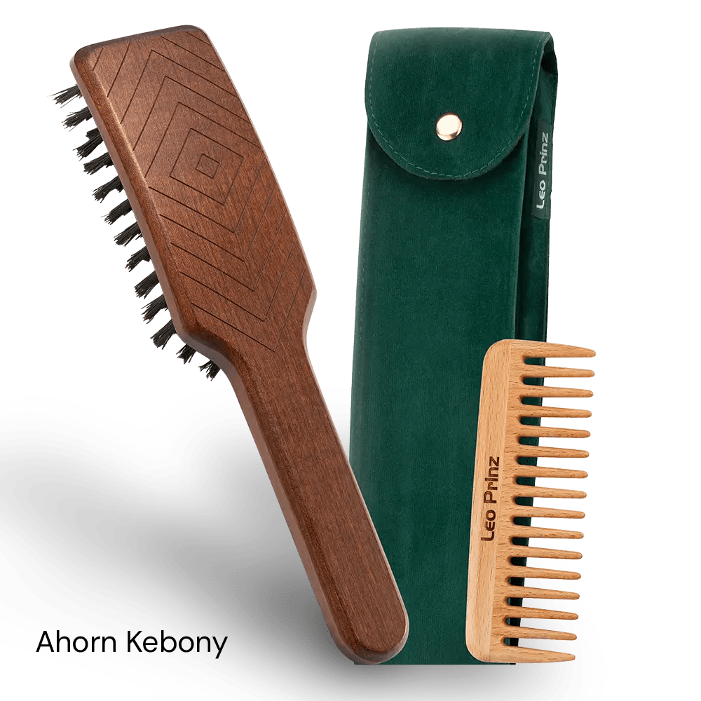 Natural Hair Brush mit handeingezogenen Wildschweinborsten