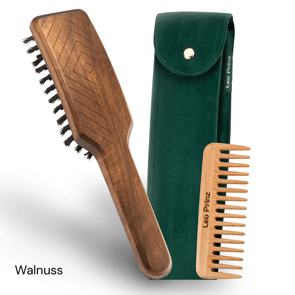 Natural Hair Brush mit handeingezogenen Wildschweinborsten
