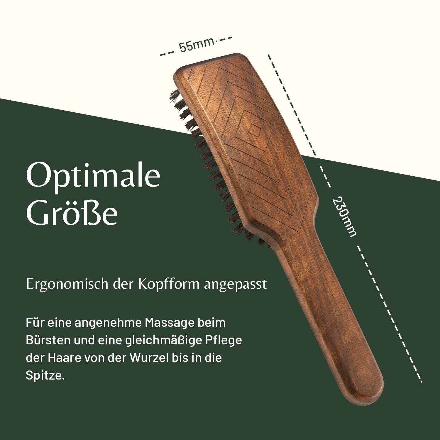 Natural Hair Brush M3 im Set